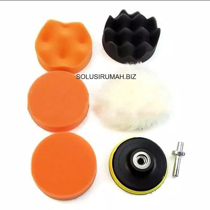 busa spon wool poles mobil motor + adaptor bor 7pcs 3" 3 inch 3in dril