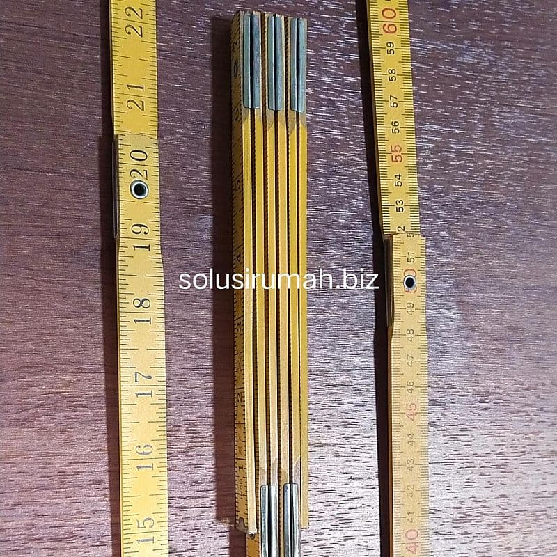 meteran KAYU LIPAT 100CM 1M 40" lurus 1 METER 100 CM JAHIT double long foldable portable