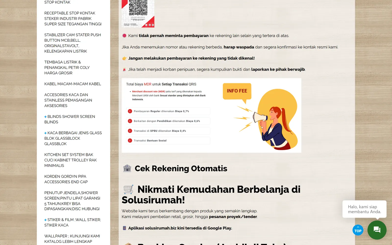 Layanan toko online & aplikasi